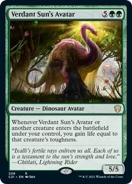Verdant Sun's Avatar (208) [Commander 2021]