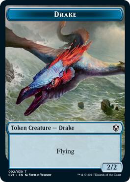 Drake // Elemental Double-sided Token (2 // 2) [Commander 2021]