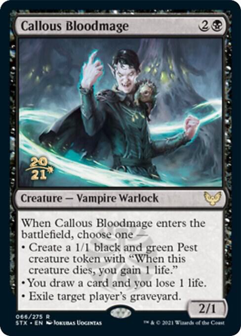 Callous Bloodmage (66) [Prerelease Cards]