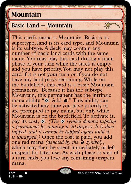 Mountain (257) (Full-Text Lands) [Secret Lair Drop]