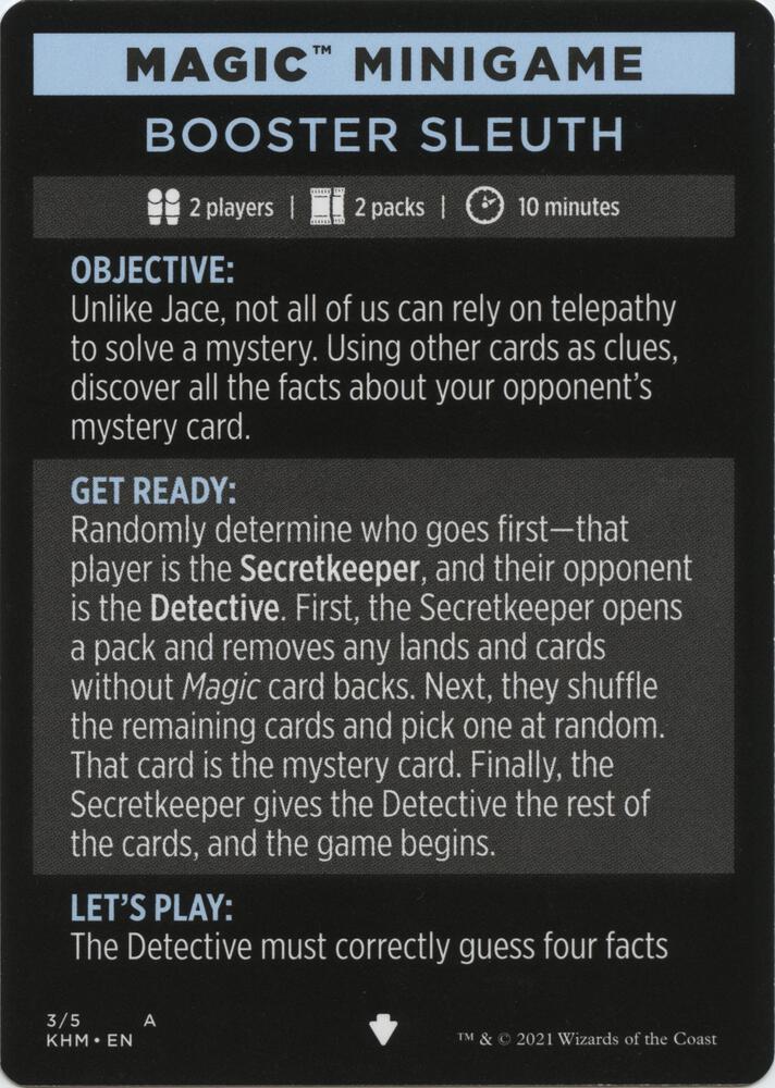 Magic Minigame: Booster Sleuth (3) [Kaldheim]
