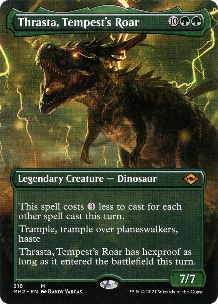 Thrasta, Tempest's Roar (Borderless) (318) [Modern Horizons 2] [Borderless]