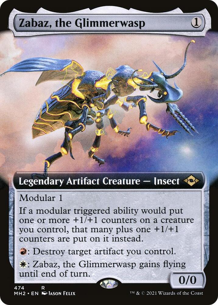 Zabaz, the Glimmerwasp (Extended Art) (474) [Modern Horizons 2] [Extended Art]
