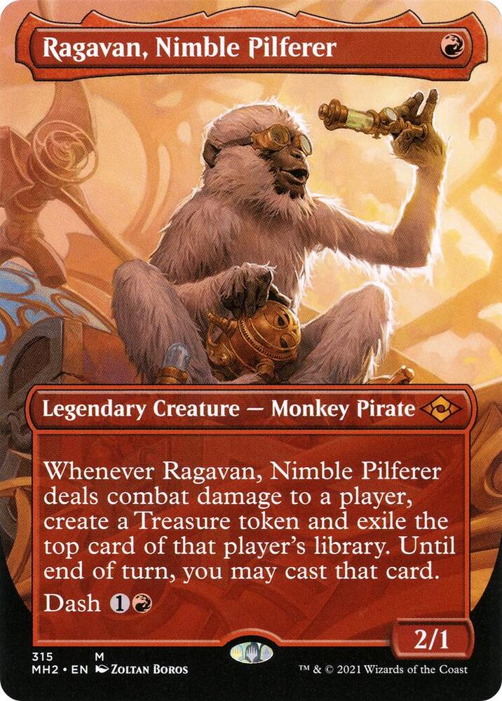 Ragavan, Nimble Pilferer (Borderless) (315) [Modern Horizons 2] [Borderless]