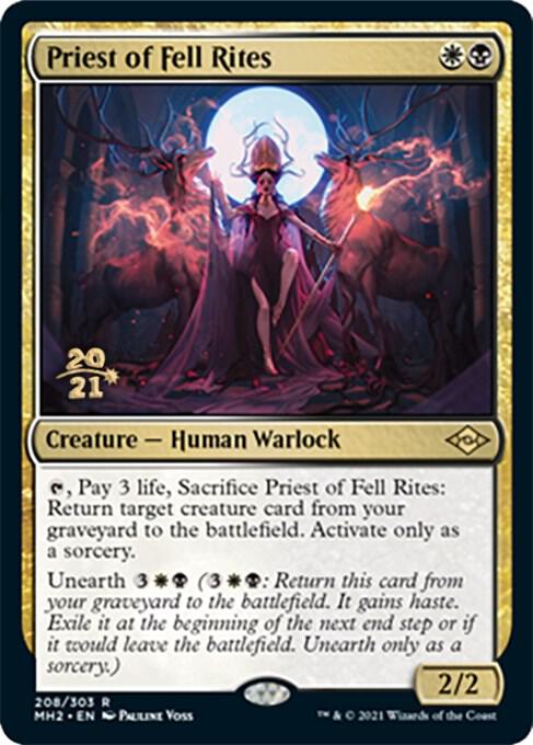 Priest of Fell Rites (208) [Prerelease Cards]