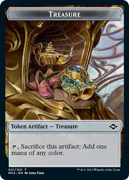 Treasure (021) // Thopter Double-Sided Token (21 // 19) [Modern Horizons 2]
