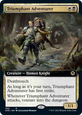Triumphant Adventurer (Extended Art) (390) [Adventures in the Forgotten Realms] [Extended Art]