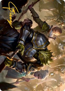 You Come to the Gnoll Camp Art Card (Gold-Stamped Signature) (42) [Adventures in the Forgotten Realms Art Series]