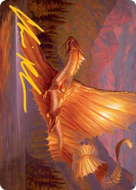 Adult Gold Dragon Art Card (Gold-Stamped Signature) (58) [Adventures in the Forgotten Realms Art Series]