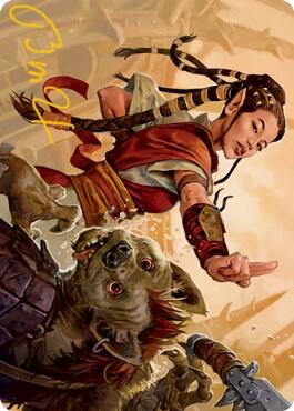 Half-Elf Monk Art Card (Gold-Stamped Signature) (28) [Adventures in the Forgotten Realms Art Series]
