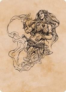 Djinni Windseer (Showcase) Art Card (74) [Adventures in the Forgotten Realms Art Series]