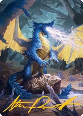 Blue Dragon Art Card (Gold-Stamped Signature) (73) [Adventures in the Forgotten Realms Art Series]