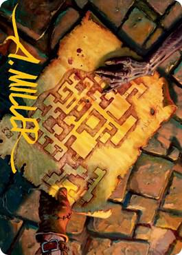 Dungeon Map Art Card (Gold-Stamped Signature) (57) [Adventures in the Forgotten Realms Art Series]