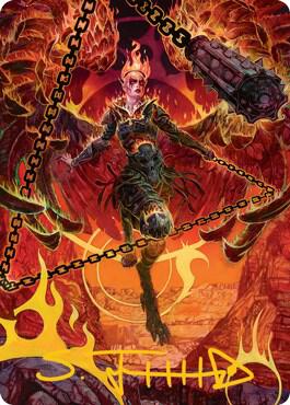 Zariel, Archduke of Avernus Art Card (Gold-Stamped Signature) (77) [Adventures in the Forgotten Realms Art Series]