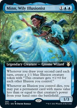 Minn, Wily Illusionist (Extended Art) (285) [Forgotten Realms Commander] [Extended Art]