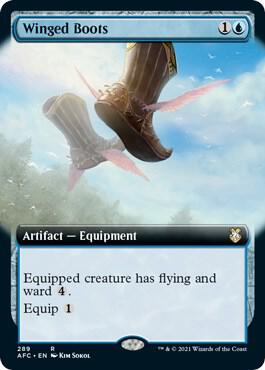 Winged Boots (Extended Art) (289) [Forgotten Realms Commander] [Extended Art]