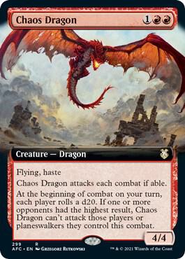 Chaos Dragon (Extended Art) (299) [Forgotten Realms Commander] [Extended Art]