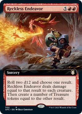 Reckless Endeavor (Extended Art) (302) [Forgotten Realms Commander] [Extended Art]