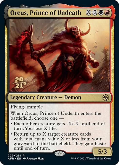 Orcus, Prince of Undeath (229) [Prerelease Cards]