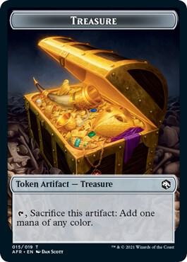 Treasure // Vecna Double-Sided Token (15 // 8) [Adventures in the Forgotten Realms]