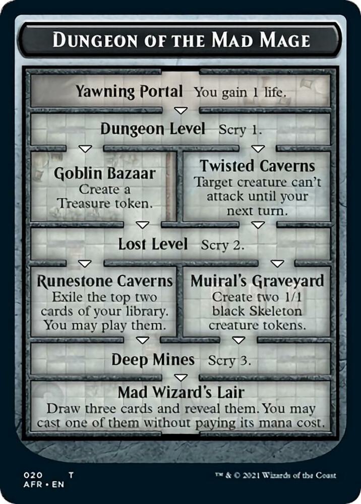 Dungeon of the Mad Mage Token (AFR) (20) [Oversize Cards]