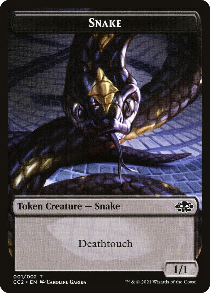 Snake // Zombie Double-Sided Token (1 // 2) [Commander Collection: Black]