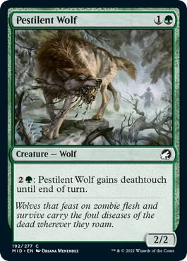 Pestilent Wolf (192) [Innistrad: Midnight Hunt]