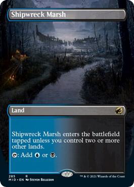 Shipwreck Marsh (Borderless) (285) [Innistrad: Midnight Hunt] [Borderless]