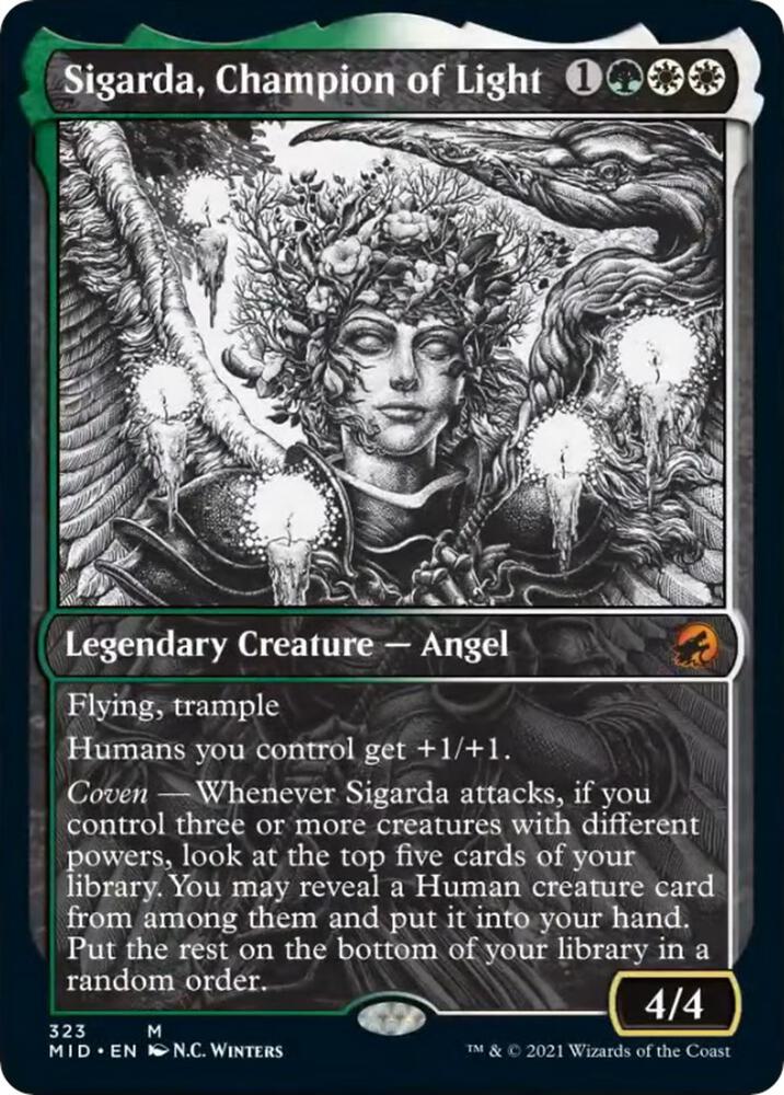 Sigarda, Champion of Light (Showcase) (323) [Innistrad: Midnight Hunt] [Showcase]