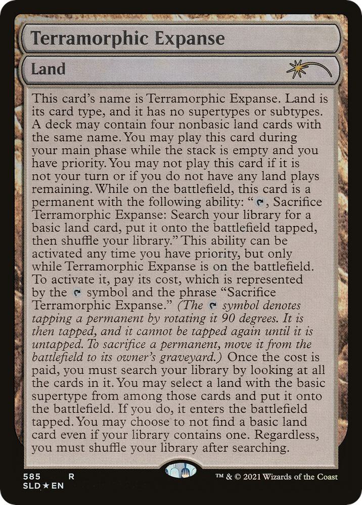 Terramorphic Expanse (Full-Text Lands) (585) [Secret Lair Drop]