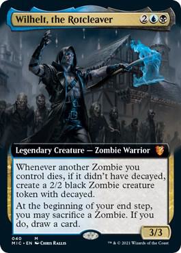 Wilhelt, the Rotcleaver (Extended Art) (40) [Midnight Hunt Commander] [Extended Art]