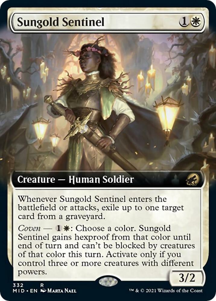 Sungold Sentinel (Extended Art) (332) [Innistrad: Midnight Hunt] [Extended Art]