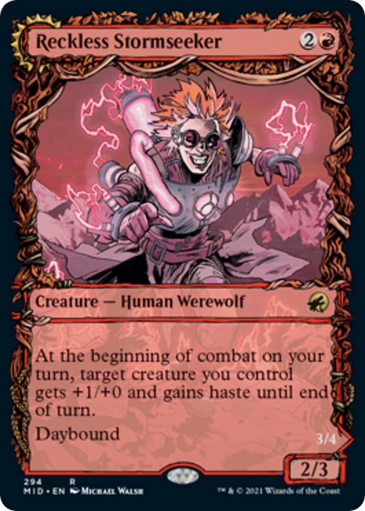 Reckless Stormseeker (Showcase) (294) [Innistrad: Midnight Hunt] [Showcase]