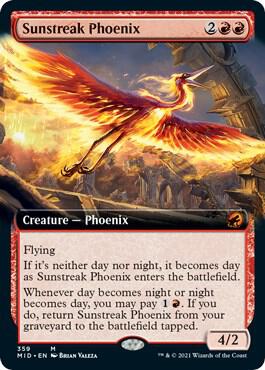 Sunstreak Phoenix (Extended Art) (359) [Innistrad: Midnight Hunt] [Extended Art]