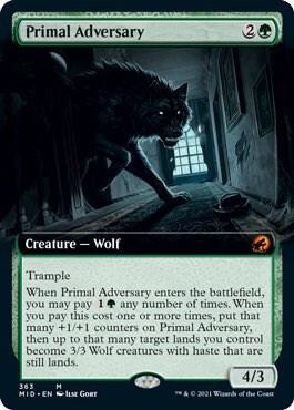 Primal Adversary (Extended Art) (363) [Innistrad: Midnight Hunt] [Extended Art]
