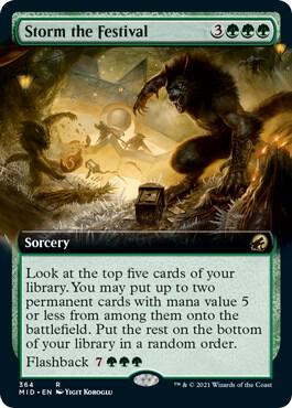 Storm the Festival (Extended Art) (364) [Innistrad: Midnight Hunt] [Extended Art]