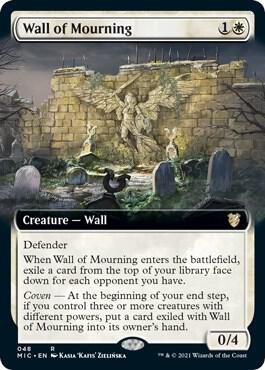 Wall of Mourning (Extended Art) (48) [Midnight Hunt Commander] [Extended Art]