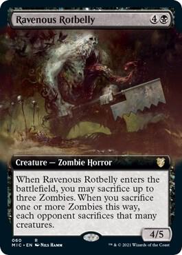 Ravenous Rotbelly (Extended Art) (60) [Midnight Hunt Commander] [Extended Art]
