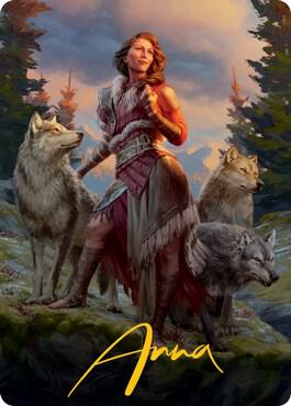 Arlinn, the Pack's Hope Art Card (01/81) (Gold-Stamped Signature) [Innistrad: Midnight Hunt Art Series]