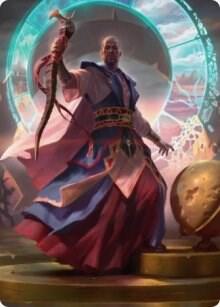 Teferi, Who Slows the Sunset Art Card (10) [Innistrad: Midnight Hunt Art Series]