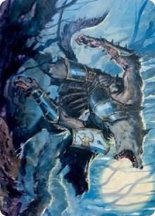 Moonrage Brute Art Card (14) [Innistrad: Midnight Hunt Art Series]