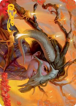 Hedgewitch's Mask Art Card (Gold-Stamped Signature) (17) [Innistrad: Midnight Hunt Art Series]