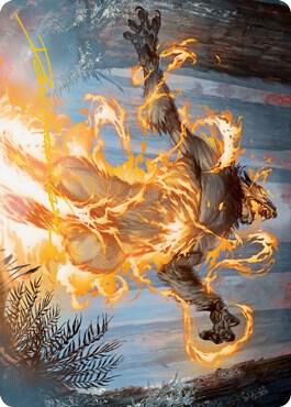 Burn the Accursed Art Card (Gold-Stamped Signature) (42) [Innistrad: Midnight Hunt Art Series]