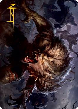 Village Reavers Art Card (Gold-Stamped Signature) (45) [Innistrad: Midnight Hunt Art Series]