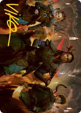 Candlelit Cavalry Art Card (Gold-Stamped Signature) (48) [Innistrad: Midnight Hunt Art Series]