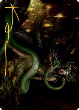 Saryth, the Viper's Fang Art Card (Gold-Stamped Signature) (53) [Innistrad: Midnight Hunt Art Series]