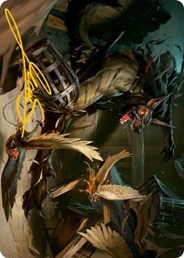 Wing Shredder Art Card (Gold-Stamped Signature) (55) [Innistrad: Midnight Hunt Art Series]