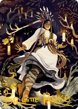 Candlegrove Witch Art Card (76/81) (Gold-Stamped Signature) [Innistrad: Midnight Hunt Art Series]