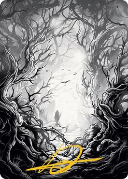 Forest Art Card (81/81) (Gold-Stamped Signature) [Innistrad: Midnight Hunt Art Series]