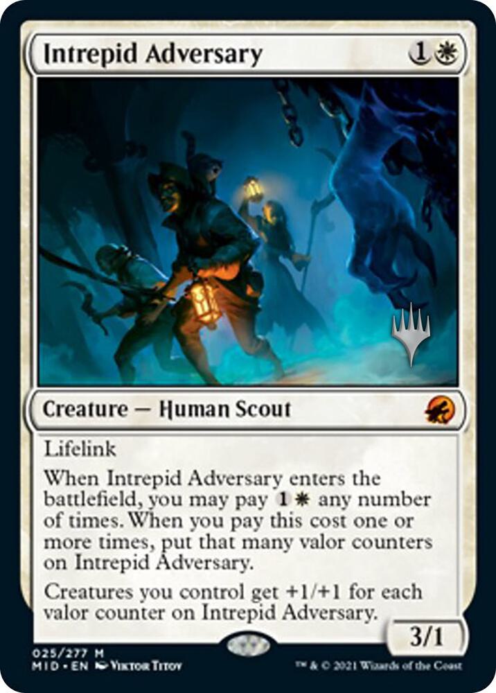 Intrepid Adversary (25) [Innistrad: Midnight Hunt Promos]